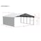Arrow Storage Products Galvanized Steel Carport, W/ 1-Sided Enclosure, Compact Car Metal Carport Kit, 20'x20'x9', Eggshell CPH202009ECL1 - alternate 6